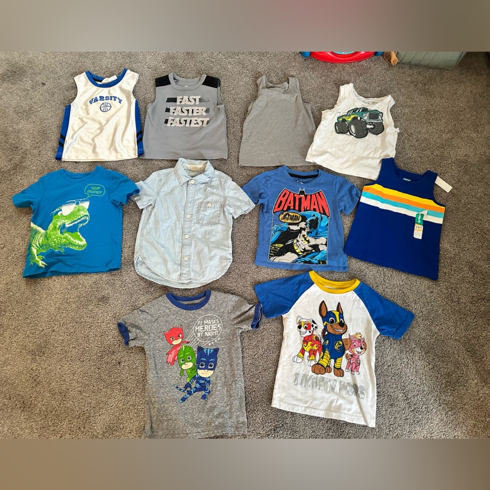 10 boys shirts & tanktops